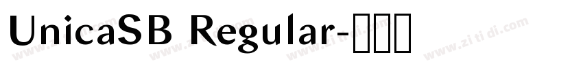 UnicaSB Regular字体转换